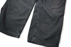 画像3: 00s Used Carhartt B151 Canvas Utility Work Pants Blue Black カーハート (3)