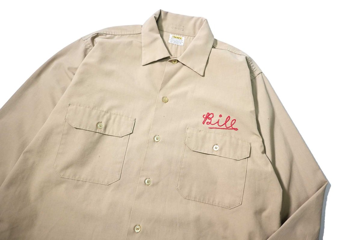 画像2: 60s Used Sears Embroidered Work Shirt (2)