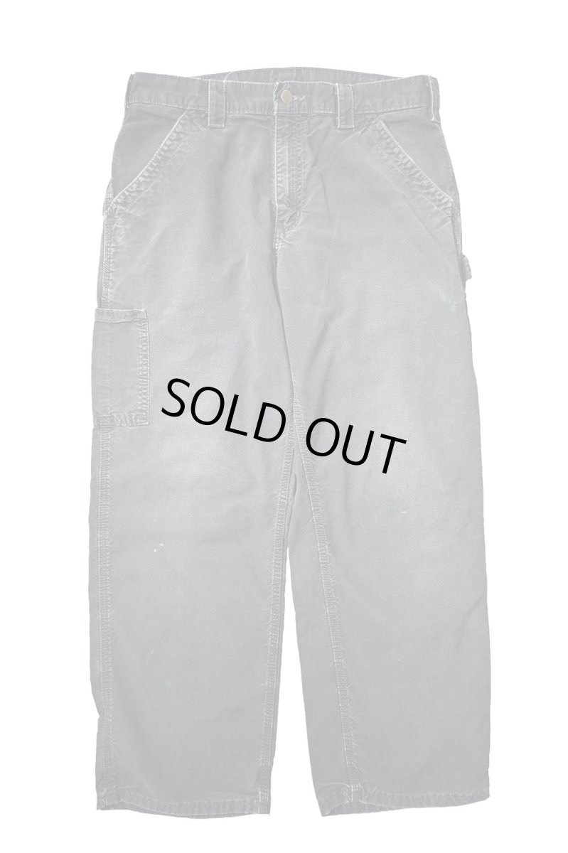 画像1: 00s Used Carhartt B151 Canvas Utility Work Pants Blue Black カーハート (1)