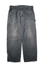 画像1: 00s Used Carhartt B151 Canvas Utility Work Pants Blue Black カーハート (1)