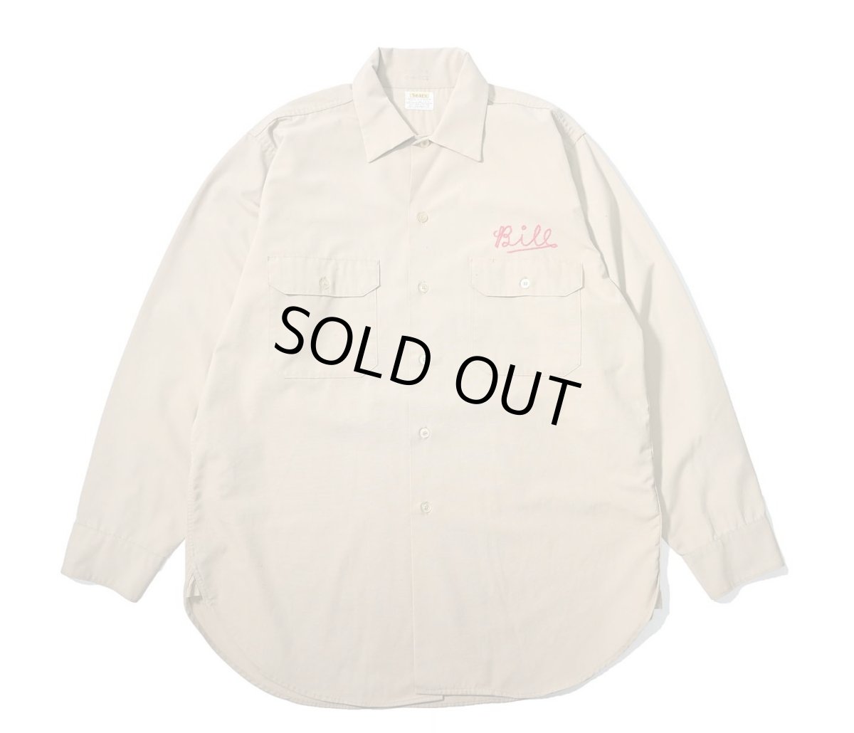 画像1: 60s Used Sears Embroidered Work Shirt (1)