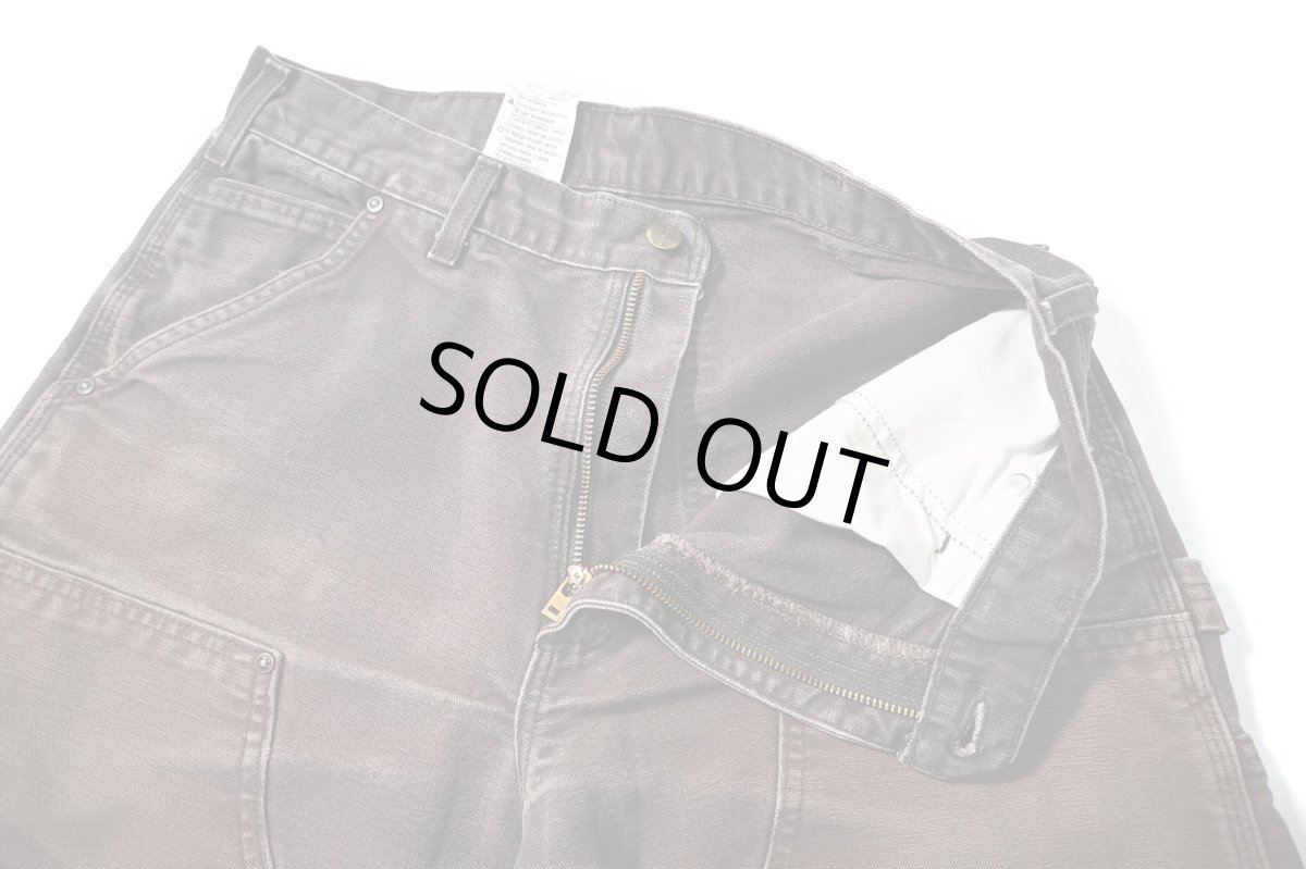 画像6: 14' Used Carhartt Duck Double Knee Carpenter Pants Dark Brown カーハート (6)