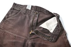 画像6: 14' Used Carhartt Duck Double Knee Carpenter Pants Dark Brown カーハート (6)