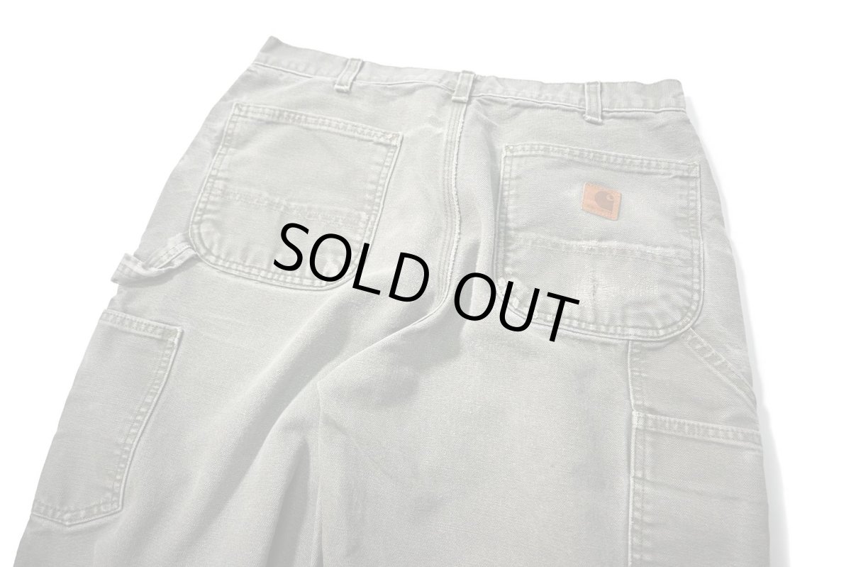 画像4: 19' Used Carhartt Duck Carpenter Pants Moss カーハート (4)