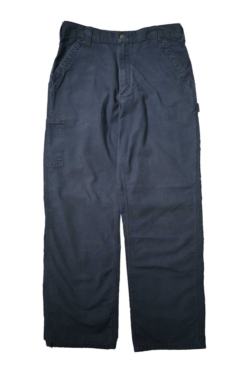 画像1: Used Carhartt B151 Canvas Utility Work Pants Navy カーハート (1)
