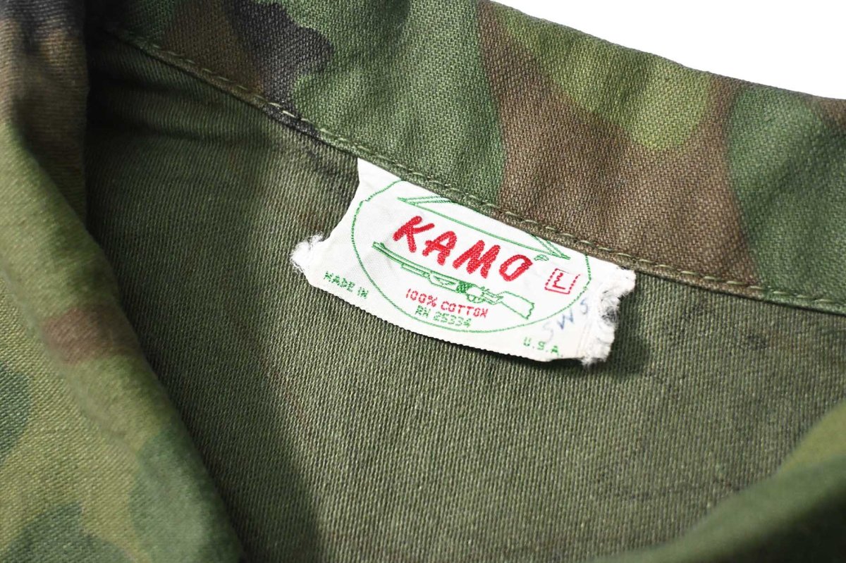 画像5: 60-70s Used KAMO Civilian Leaf Camo Cotton Hunting Jacket made in USA (5)