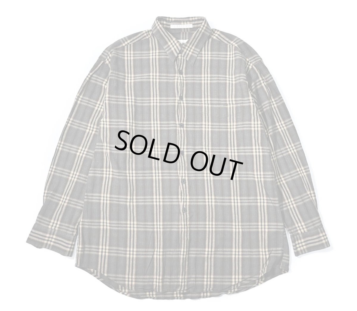 画像1: 90s Used Perry Ellis Cotton/Rayon Long Sleeve Shirt (1)