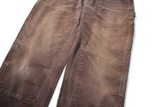 画像4: 14' Used Carhartt Duck Double Knee Carpenter Pants Dark Brown カーハート (4)