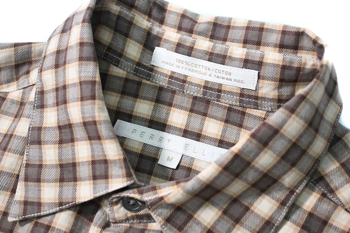 画像4: 90s Used Perry Ellis Cotton Long Sleeve Shirt (4)