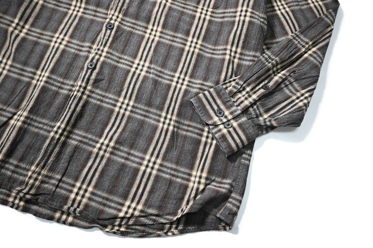 画像3: 90s Used Perry Ellis Cotton/Rayon Long Sleeve Shirt (3)