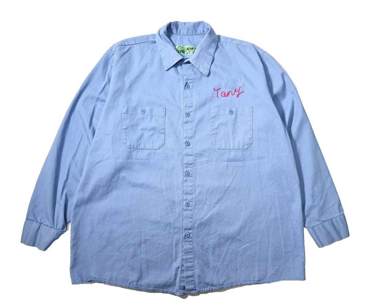 画像1: Used Red Kap Embroidered Work Shirt (1)