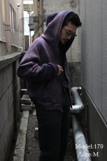 画像5: MOOJI MOOJI US Oversize Zip Up Hoodie Aged Purple (5)