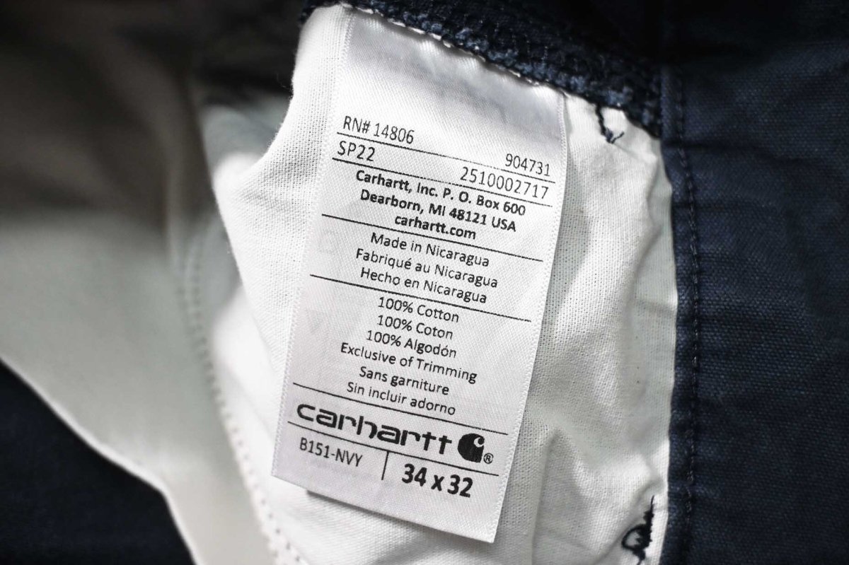 画像7: Used Carhartt B151 Canvas Utility Work Pants Navy カーハート (7)