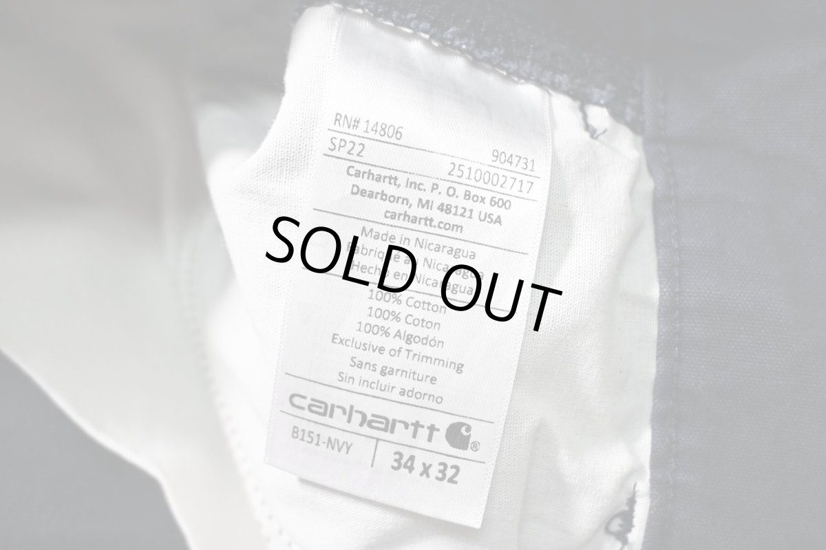 画像7: Used Carhartt B151 Canvas Utility Work Pants Navy カーハート (7)