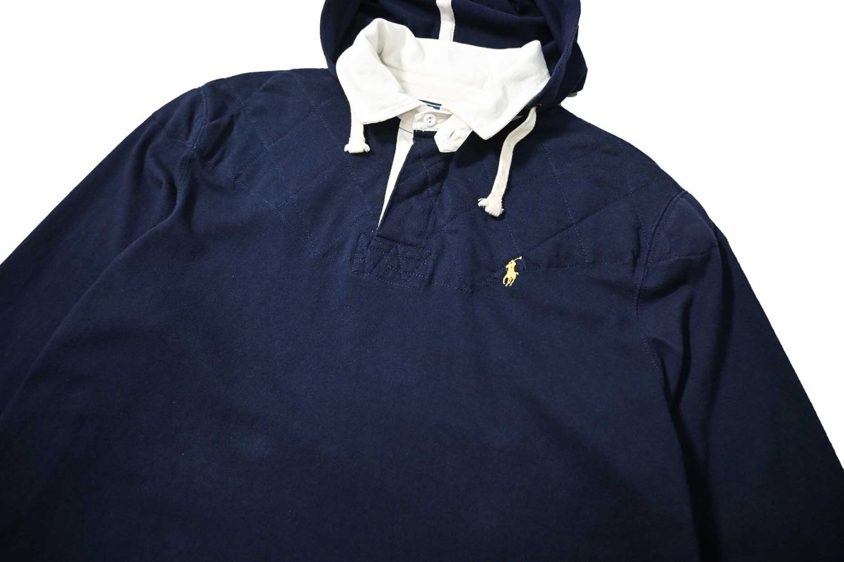 画像2: 90-00s Used Polo Ralph Lauren Hooded Rugby Shirt (2)