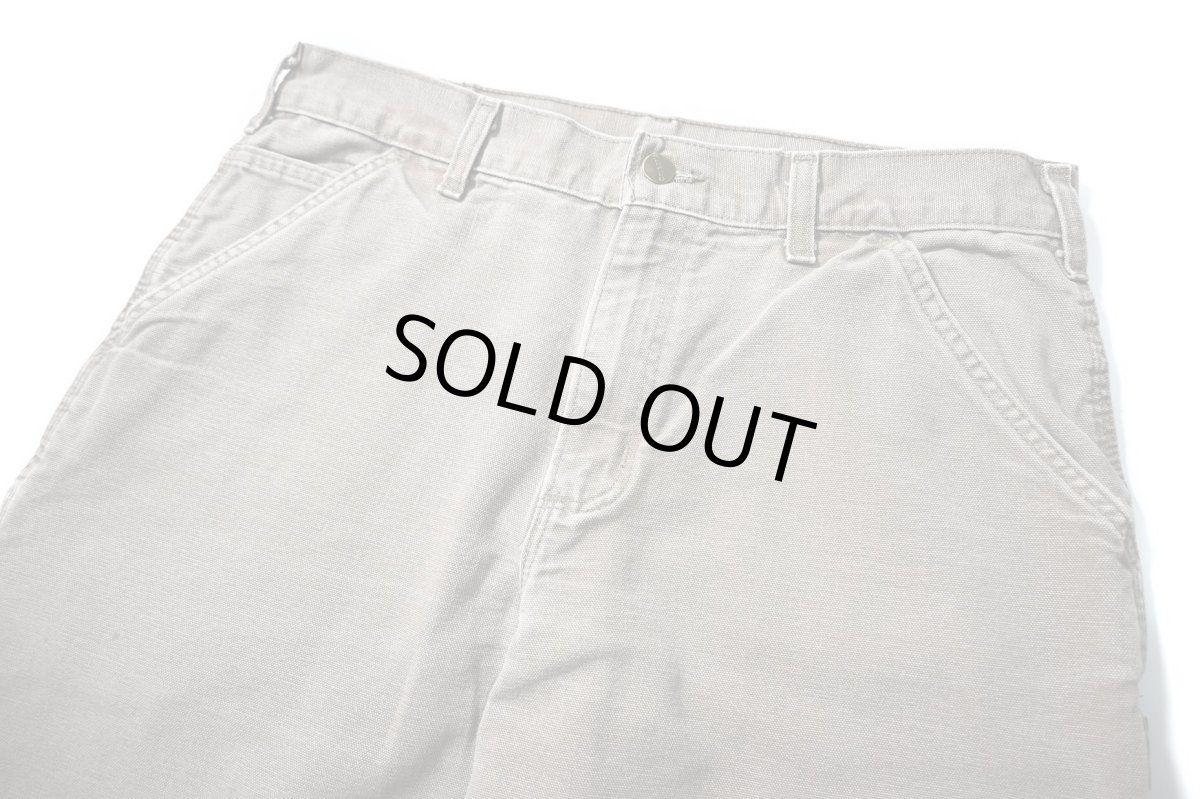 画像2: 11' Used Carhartt Duck Carpenter Pants Mushroom カーハート (2)