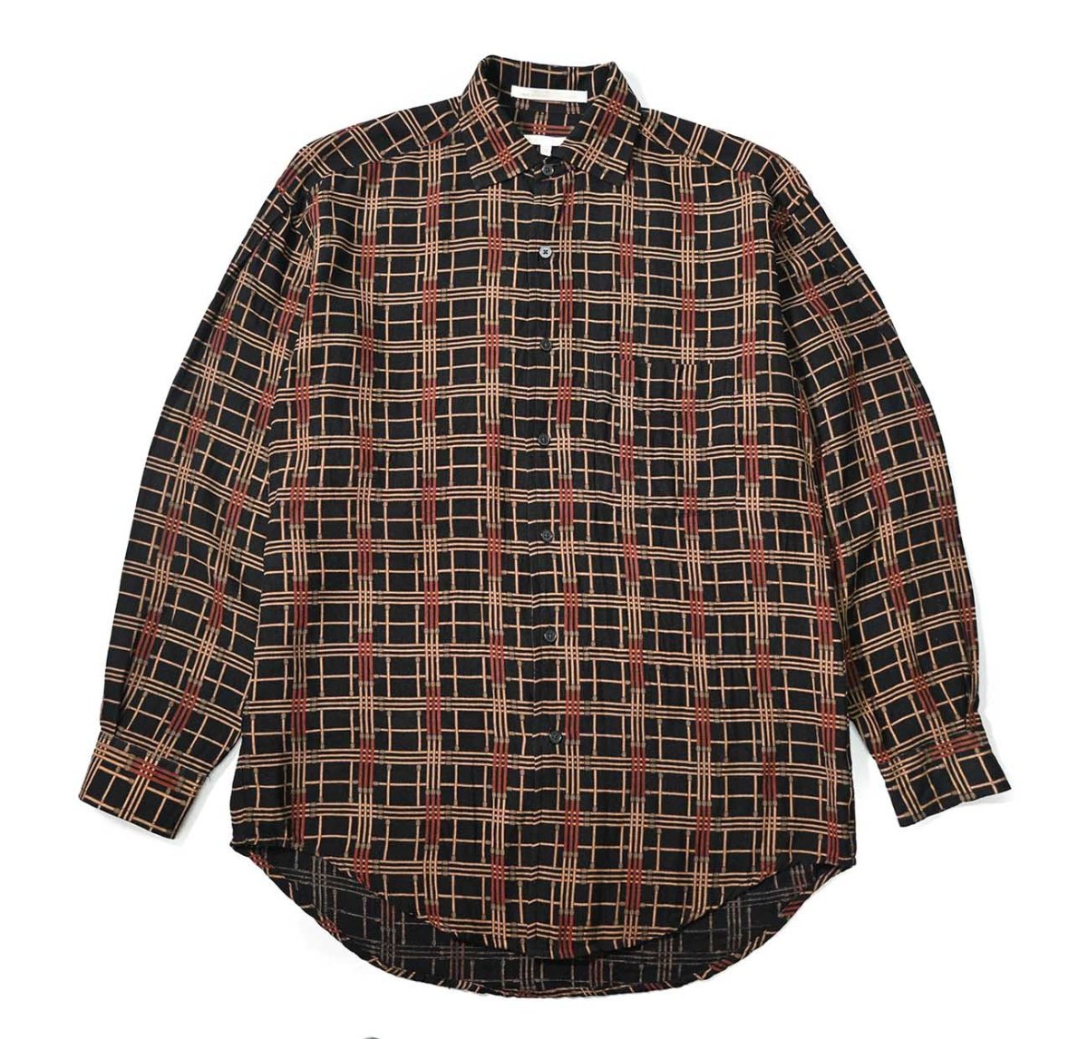 画像1: 90s Used Perry Ellis Silk Long Sleeve Shirt (1)