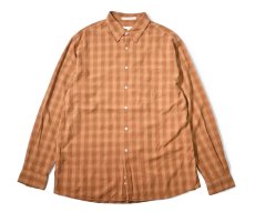 画像1: 90s Used Perry Ellis Cotton/Rayon Long Sleeve Shirt (1)