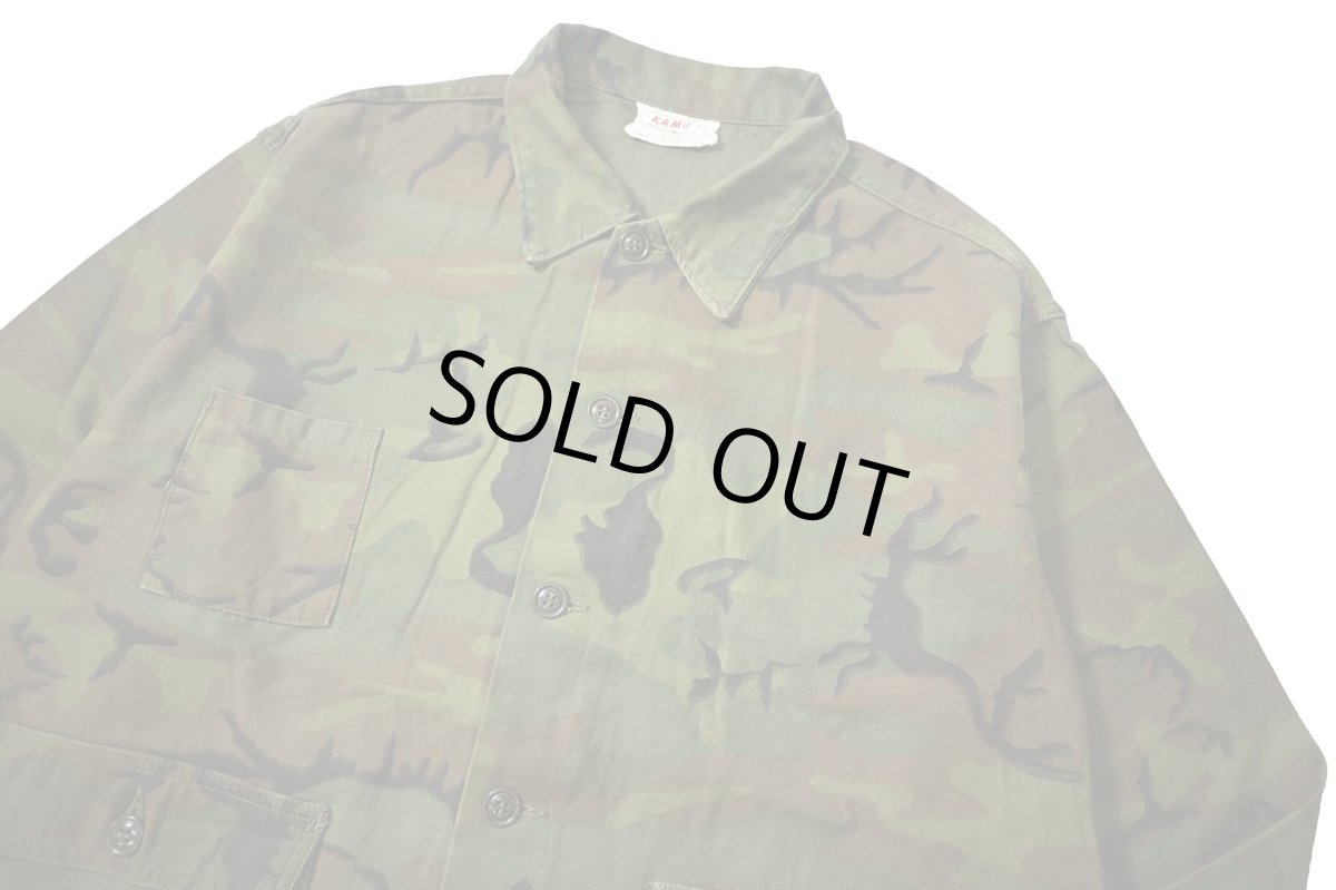 画像3: 60-70s Used KAMO Civilian Leaf Camo Cotton Hunting Jacket made in USA (3)