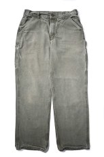 画像1: 19' Used Carhartt Duck Carpenter Pants Moss カーハート (1)
