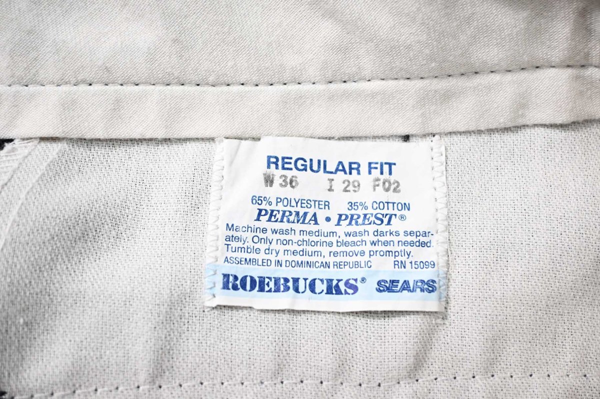 画像7: 90s Used Sears ROEBUCKS PERMA PREST Work Pants Charcoal (7)