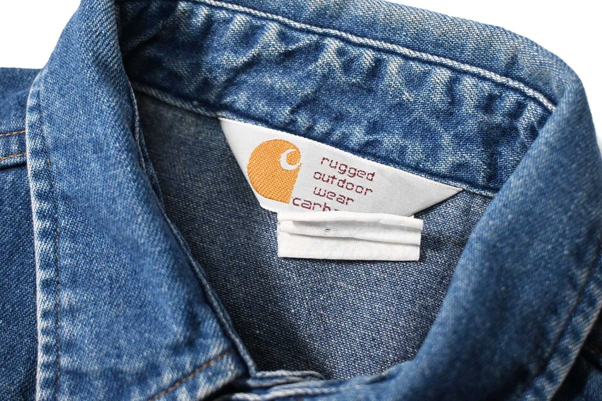 画像6: 80-90s Used Carhartt Painted Denim Western Shirt (6)
