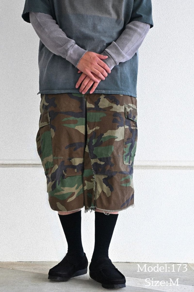 画像7: Used Us Army Customized Combat Jorts Woodland Camo (7)