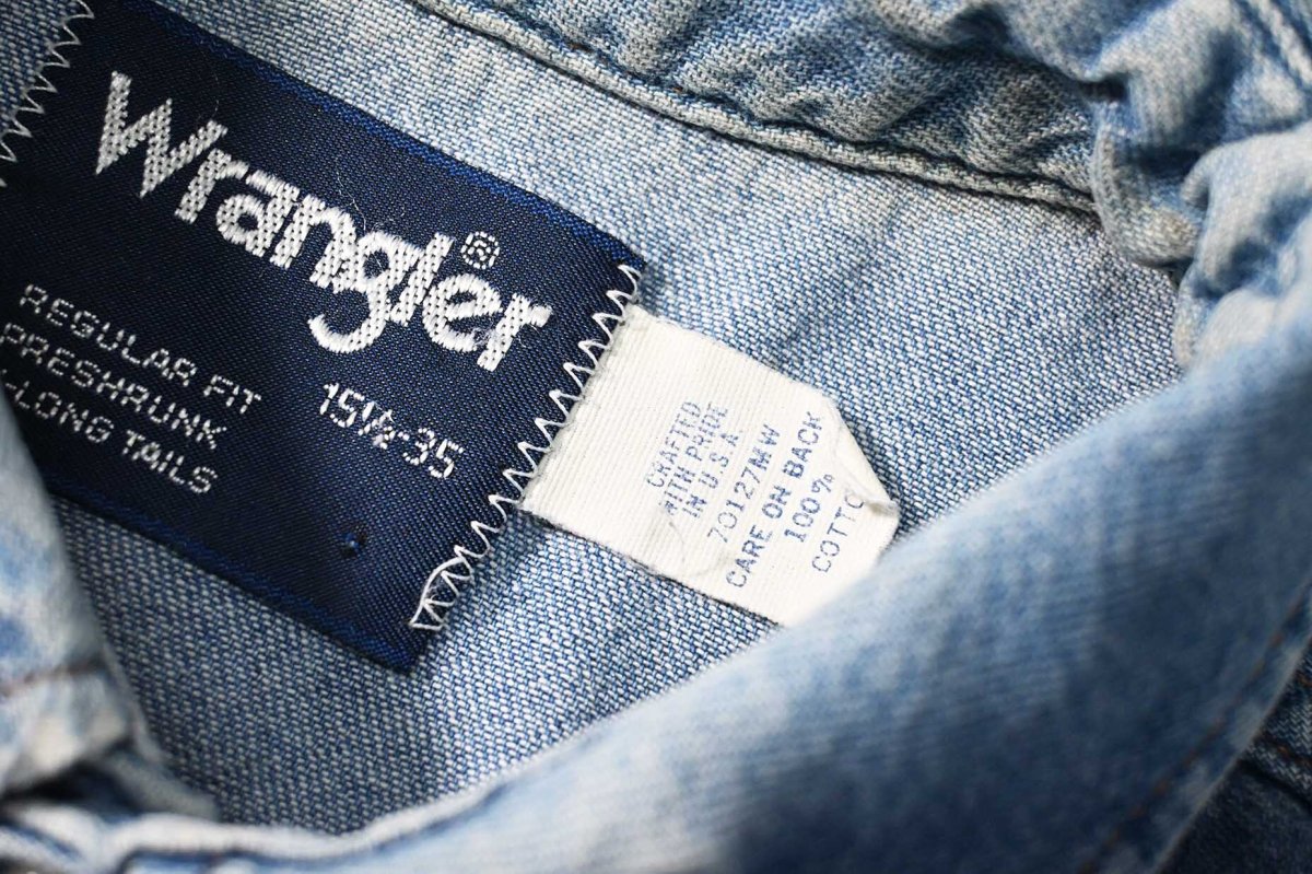 画像5: 80s Used Wrangler Denim Western Shirt made in USA (5)