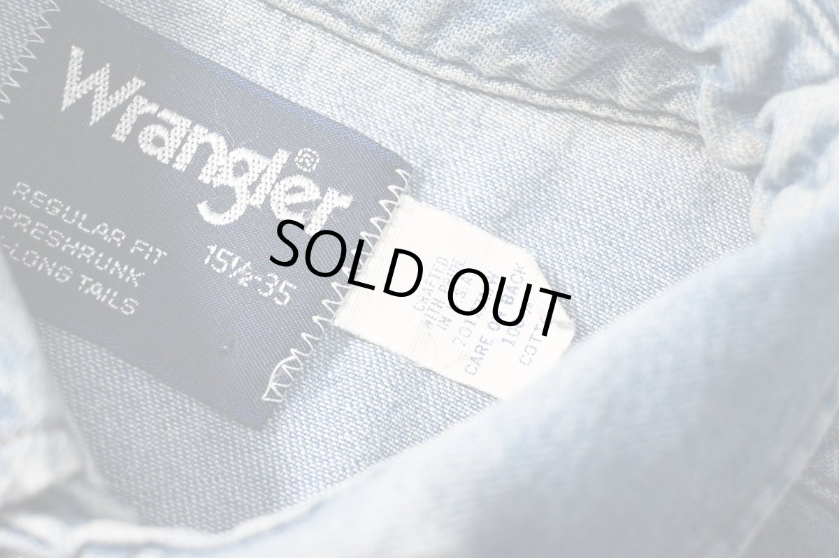 画像5: 80s Used Wrangler Denim Western Shirt made in USA (5)