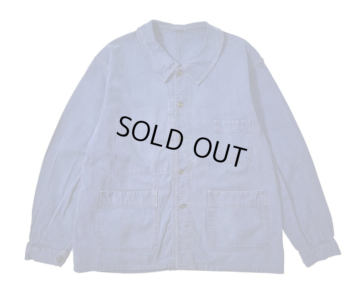画像1: 60s Used French Cotton Twill Work Jacket (1)