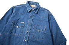 画像2: 80-90s Used Carhartt Painted Denim Western Shirt (2)