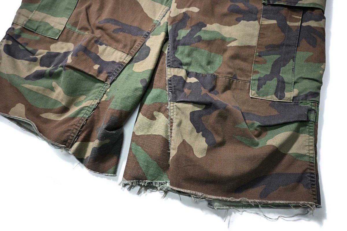 画像3: Used Us Army Customized Combat Jorts Woodland Camo (3)