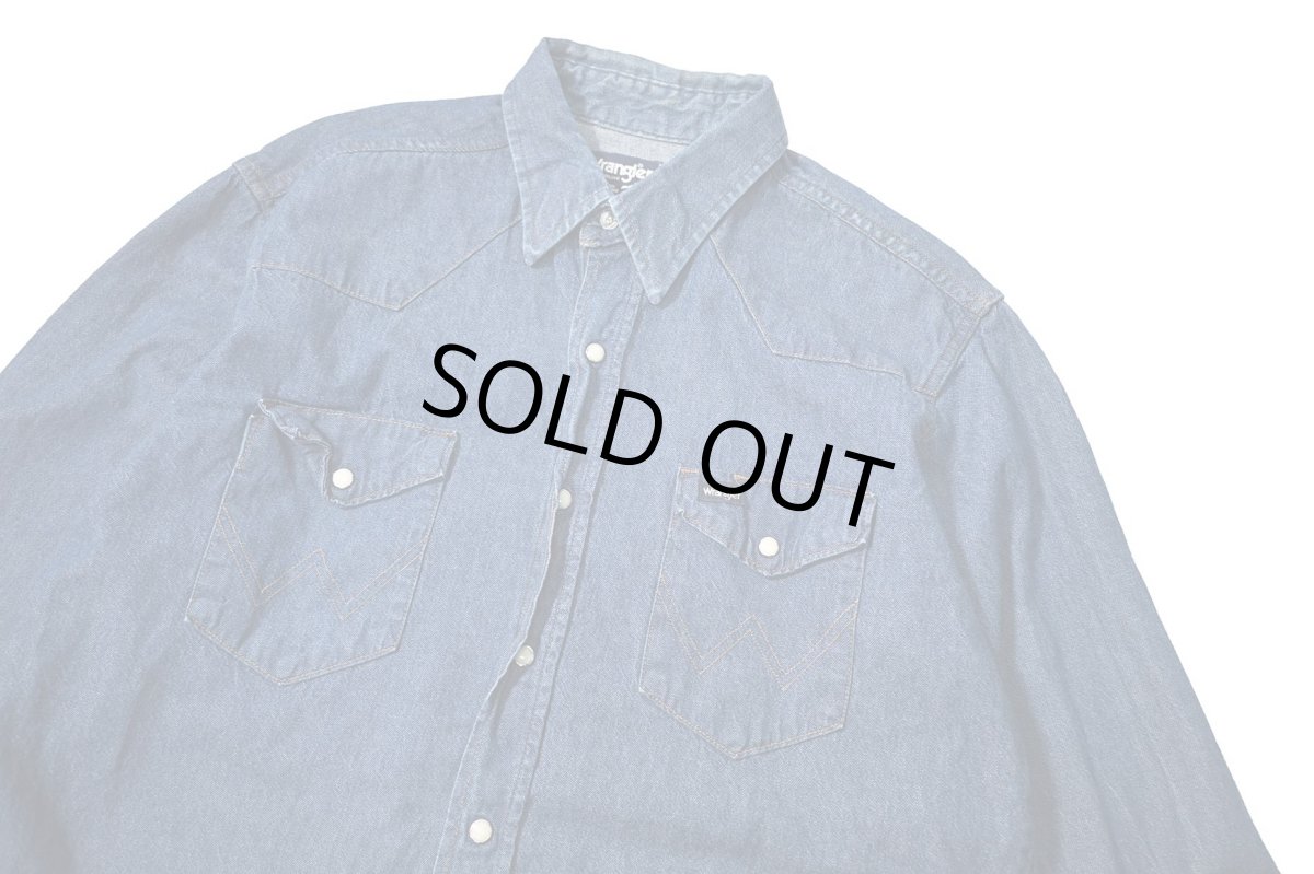 画像2: 80s Used Wrangler Denim Western Shirt made in USA (2)