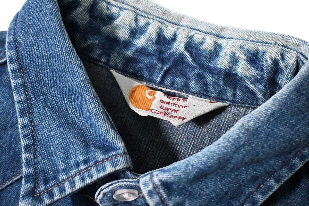 画像4: 80-90s Used Carhartt Denim Western Shirt (4)