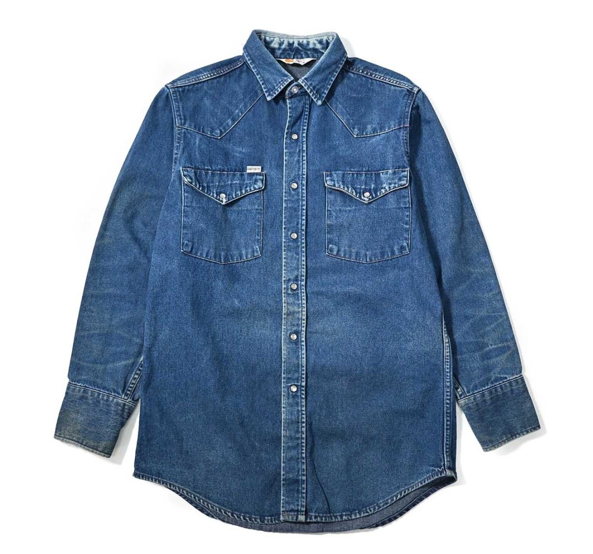 画像1: 80-90s Used Carhartt Denim Western Shirt (1)