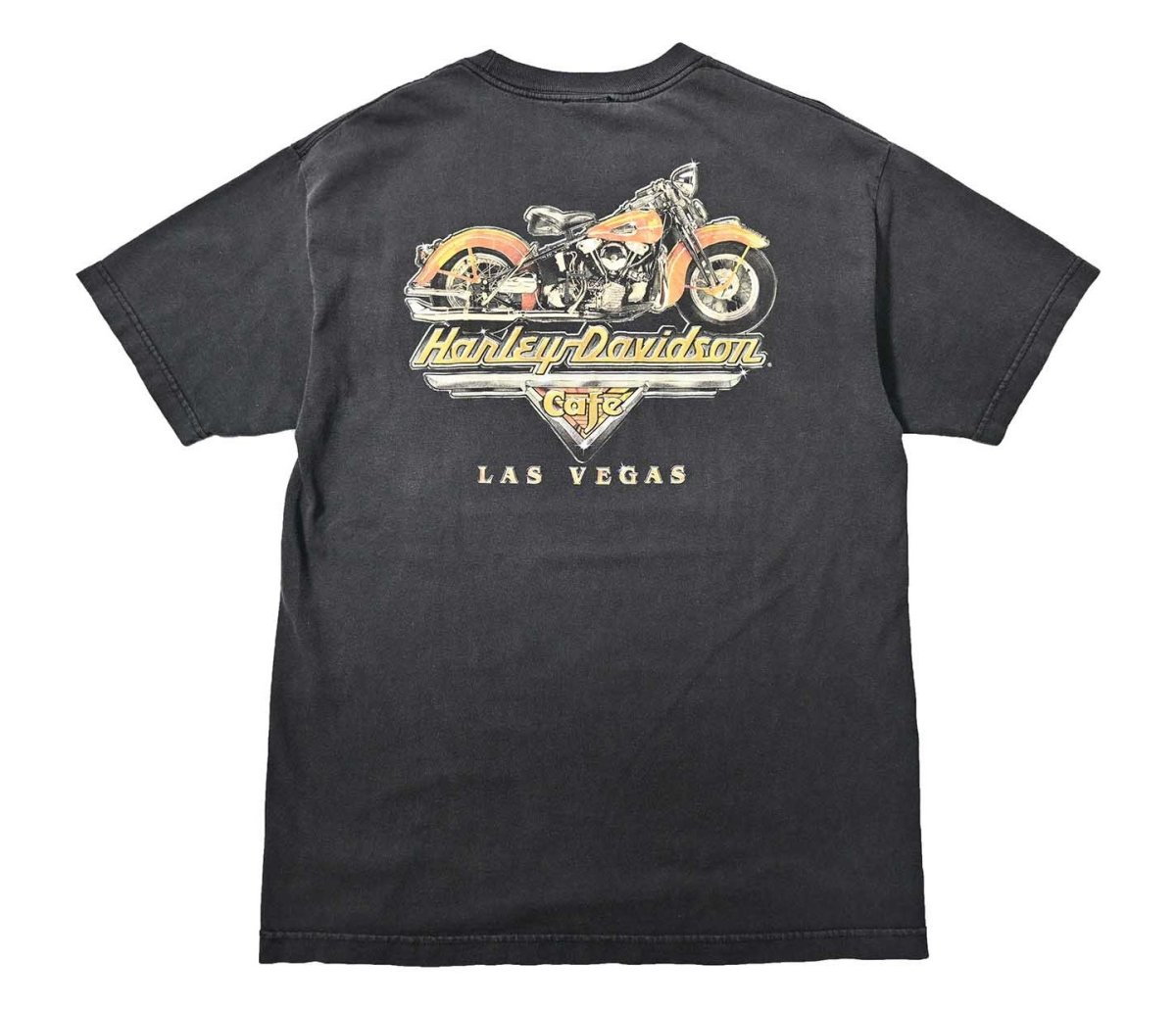 画像2: 00s Used Harley-Davidson Cafe Print Tee (2)