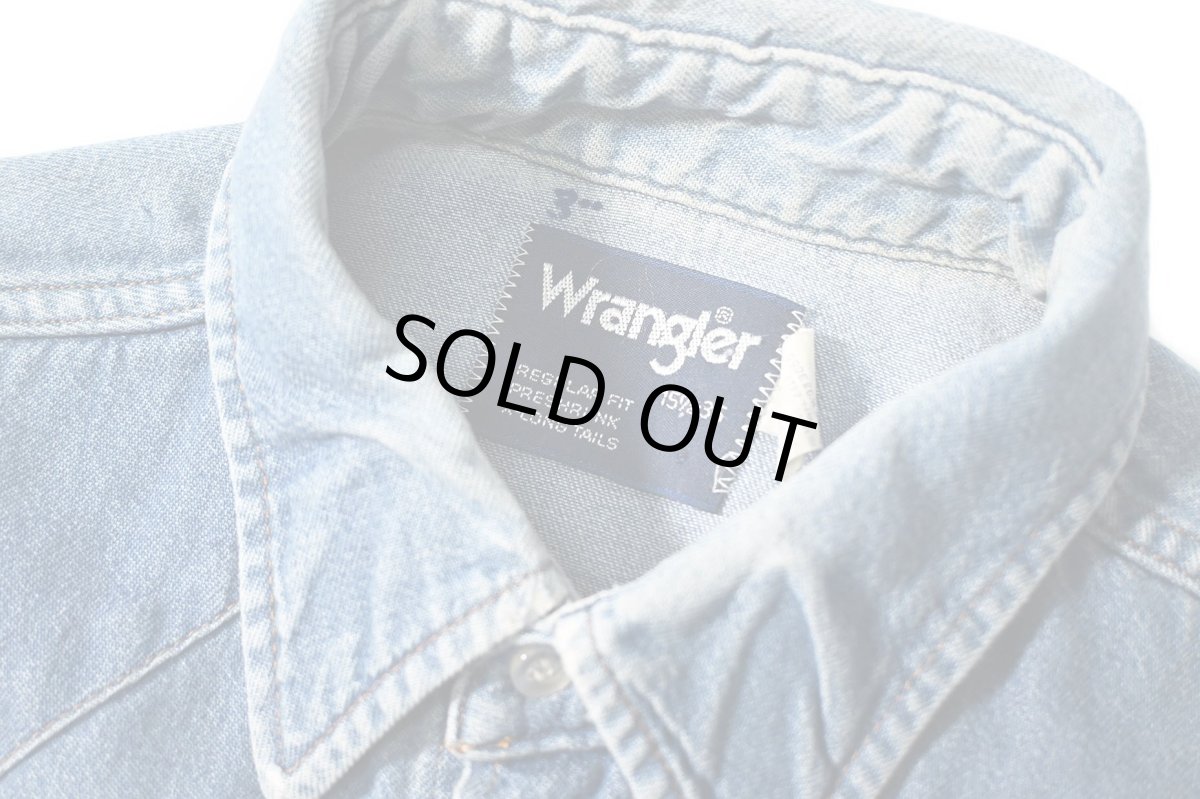 画像4: 80s Used Wrangler Denim Western Shirt made in USA (4)