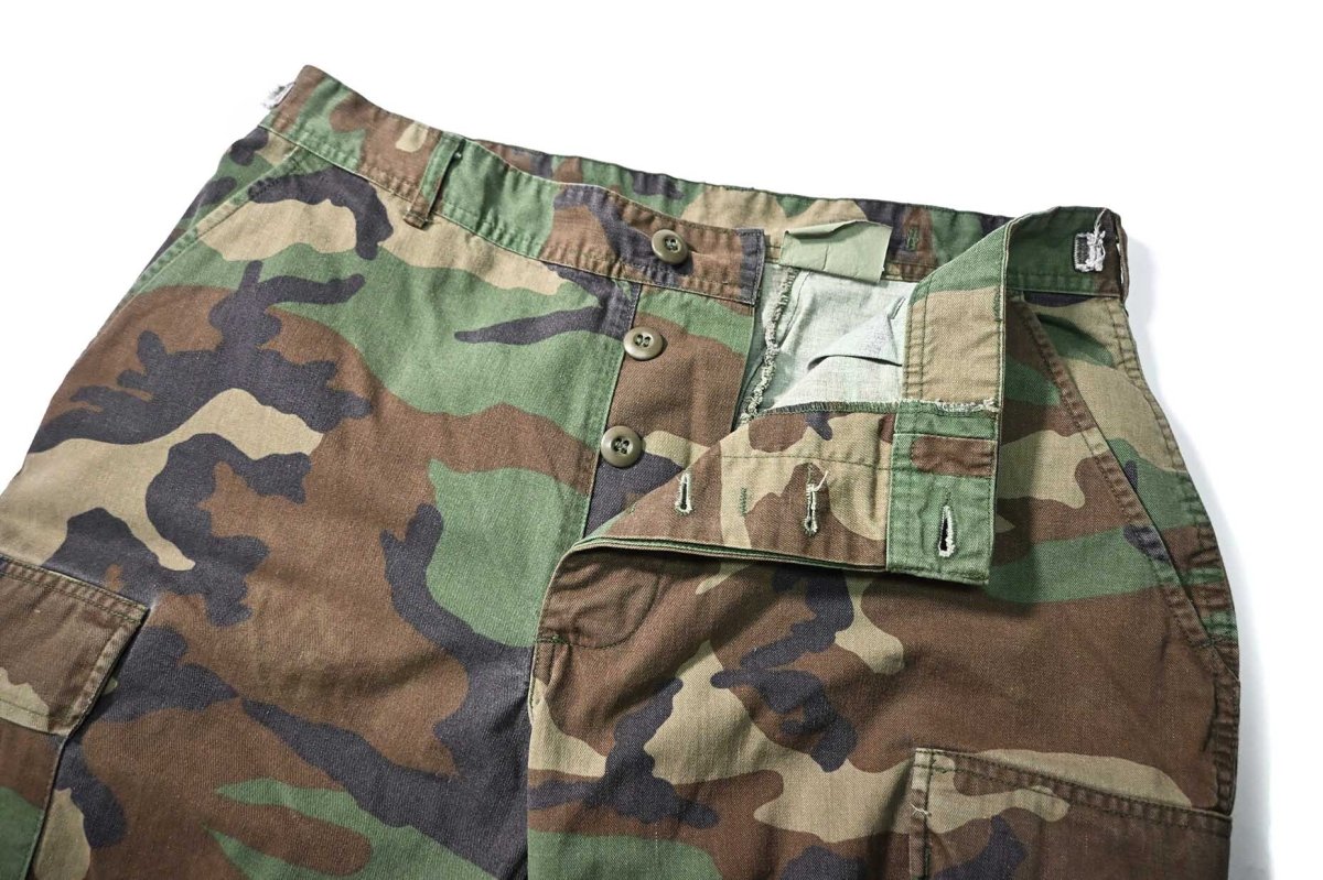 画像6: Used Us Army Customized Combat Jorts Woodland Camo (6)