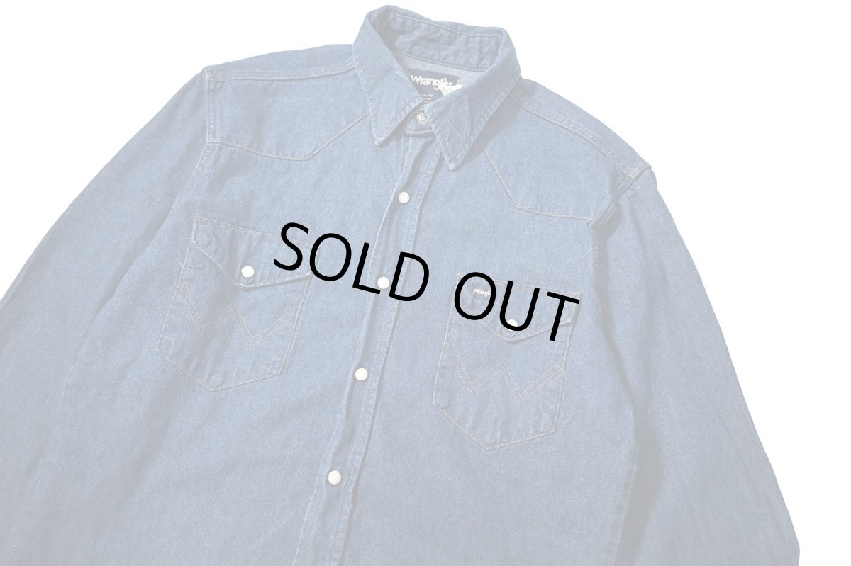 画像2: 80s Used Wrangler Denim Western Shirt made in USA (2)