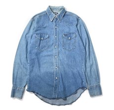 画像1: 80s Used Wrangler Denim Western Shirt made in USA (1)