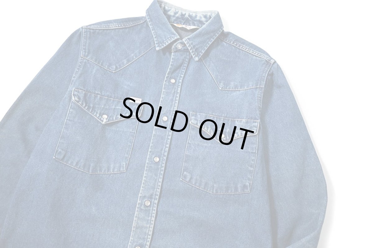 画像2: 80-90s Used Carhartt Denim Western Shirt (2)