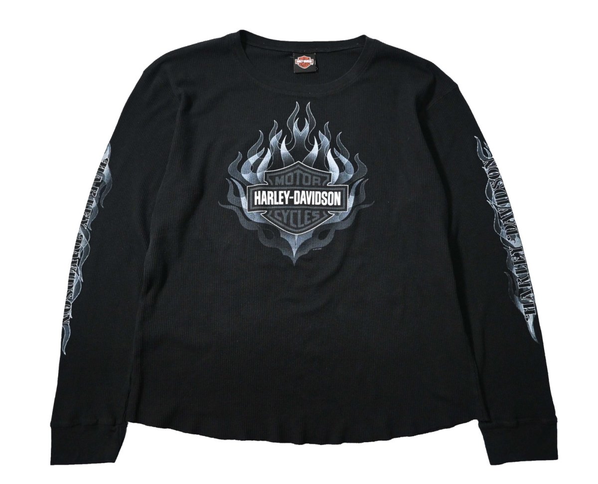 画像1: 00s Used Harley-Davidson Print L/S Thermal (1)