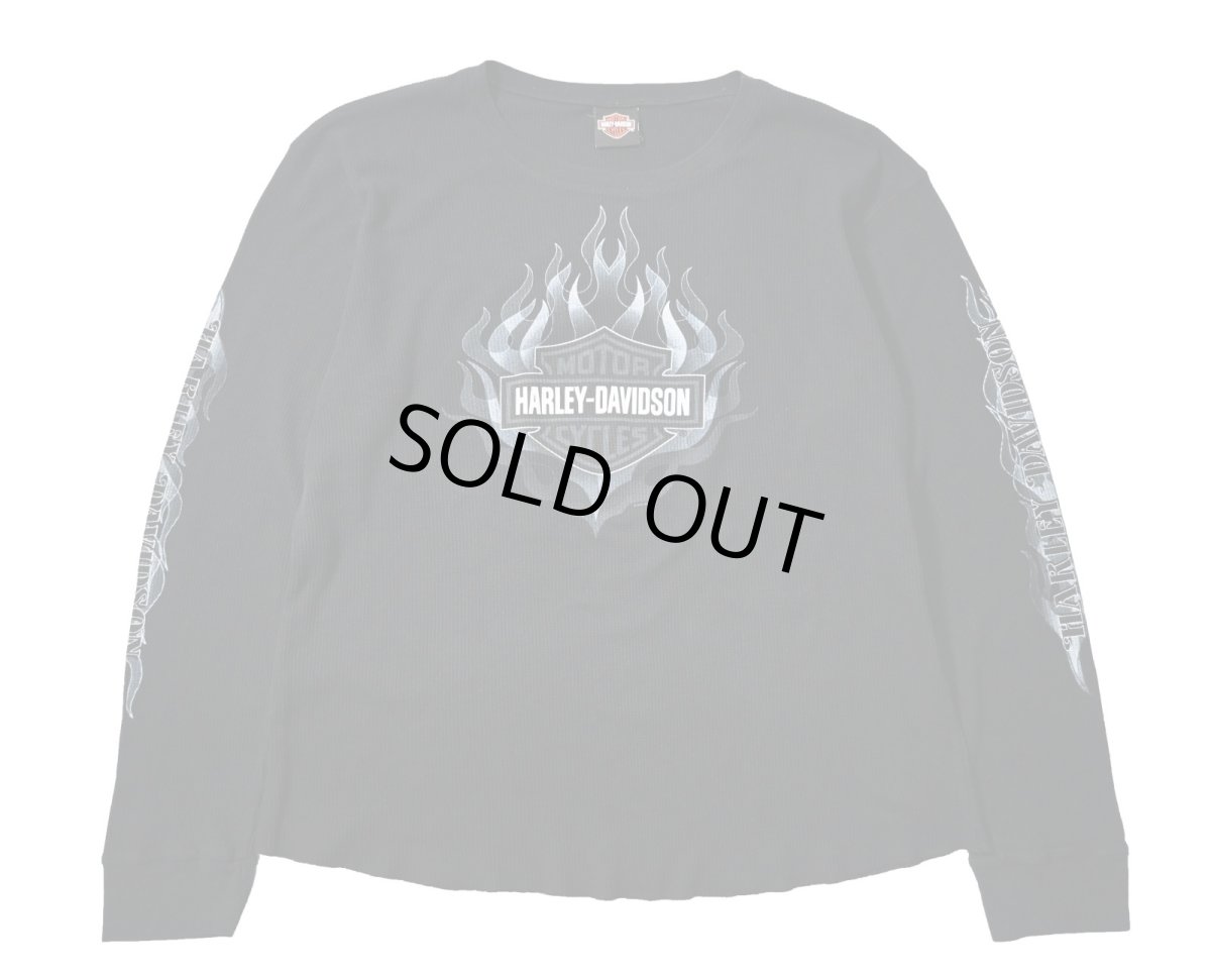 画像1: 00s Used Harley-Davidson Print L/S Thermal (1)