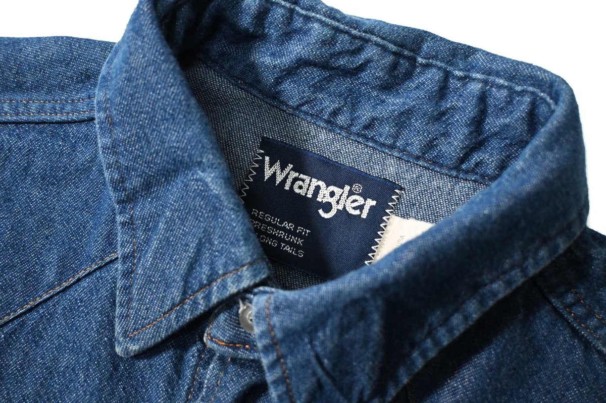 画像4: 80s Used Wrangler Denim Western Shirt made in USA (4)