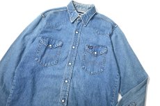 画像2: 80s Used Wrangler Denim Western Shirt made in USA (2)