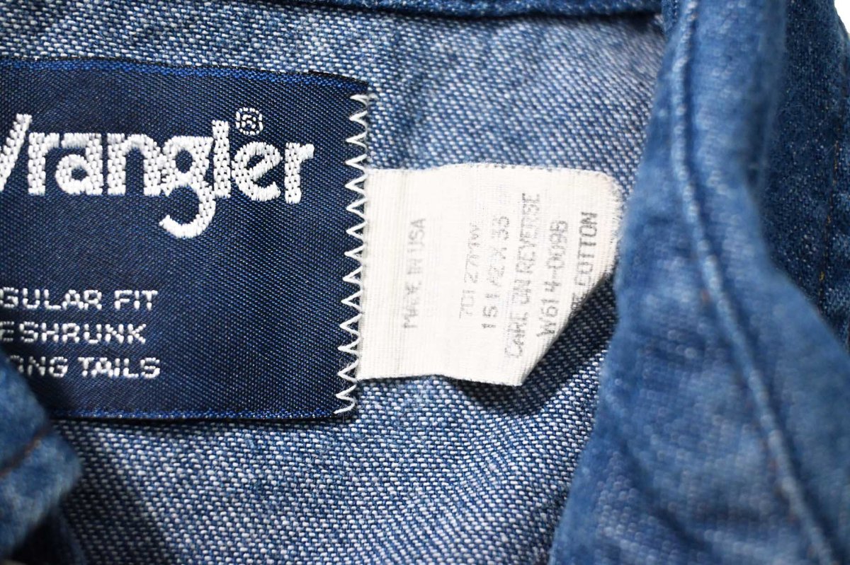画像5: 80s Used Wrangler Denim Western Shirt made in USA (5)