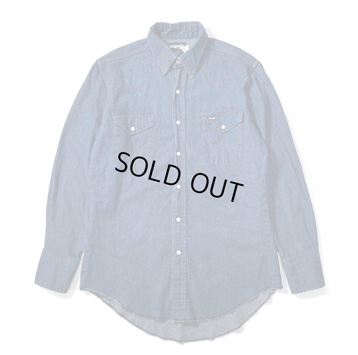 画像1: 80s Used Wrangler Denim Western Shirt made in USA (1)