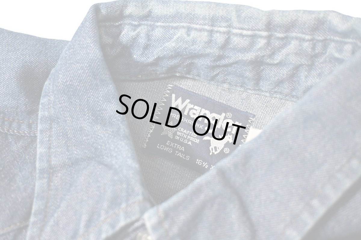 画像4: 80s Used Wrangler Denim Western Shirt made in USA (4)