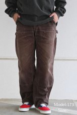 画像8: 14' Used Carhartt Duck Double Knee Carpenter Pants Dark Brown カーハート (8)