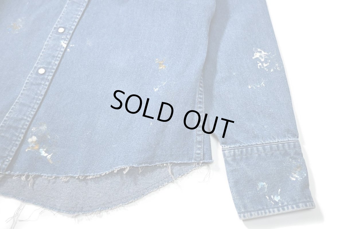 画像5: 80-90s Used Carhartt Painted Denim Western Shirt (5)